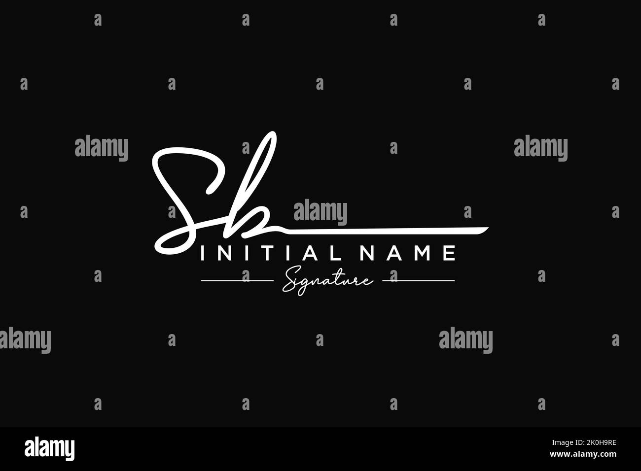Vorlage für SBSignatureLogo. Kalligraphie Schriftzug