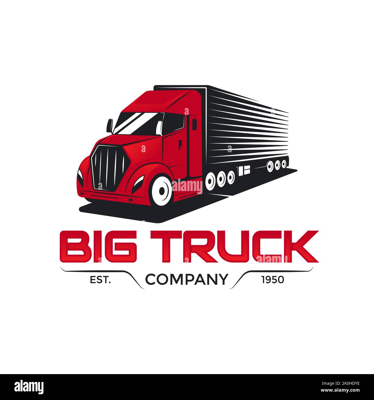 Große LKW Firma Business logistic Logo Design Vorlage Stock Vektor