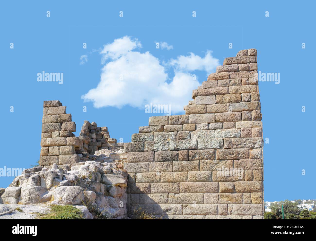 Alte Ruinen in der Neuzeit. Alte römische Ruinen in der Türkei. Stockfoto