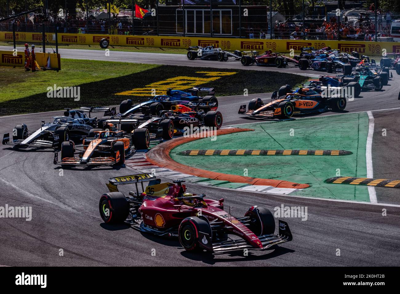 MONZA, Italien, 11. September 2022; #16, Charles LECLERC, MCO, Team Scuderia Ferrari, F1-75, Ferrari 065-Motor, während der Formel 1, F1, Italienischer Grand PR Stockfoto