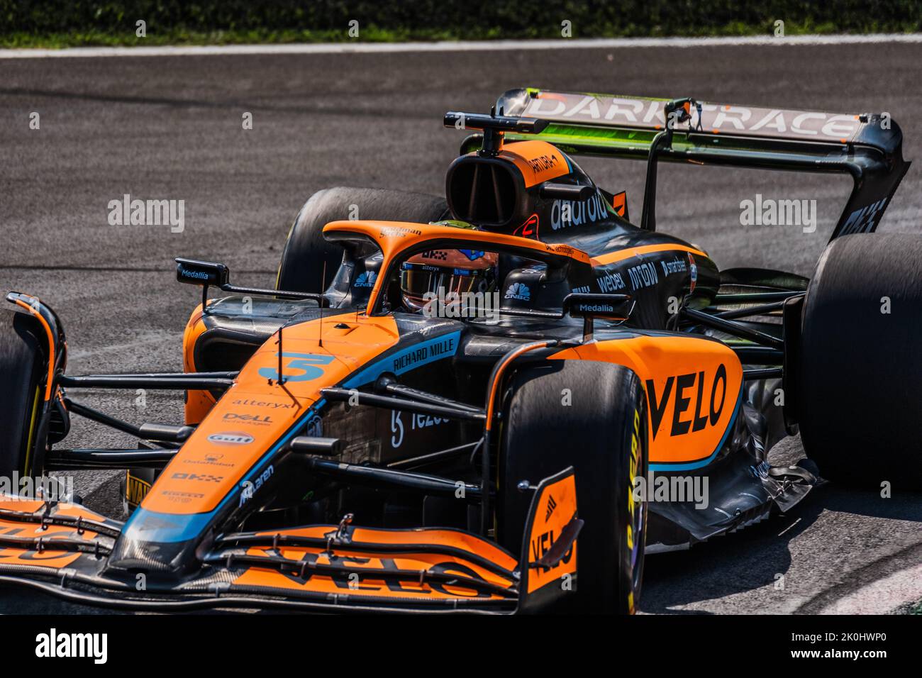 MONZA, Italien, 09. September 2022; # 3, Daniel RICCIARDO, AUS, McLaren F1 Team, MCL35M, Mercedes-Motor, während der Formel 1, F1, großer Preis von Italien, Gro Stockfoto