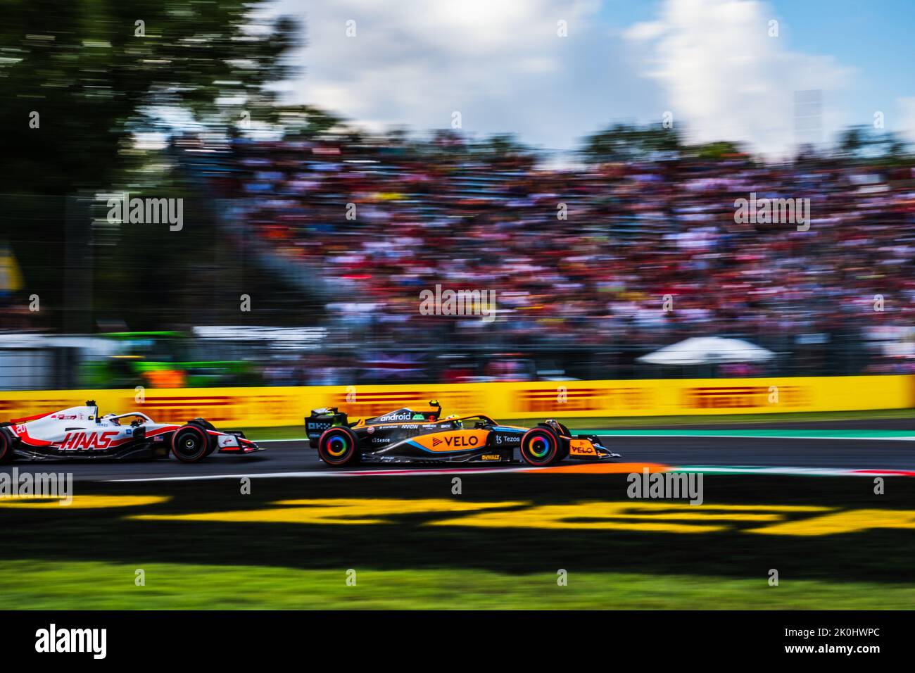 MONZA, Italien, 09. September 2022; # 3, Daniel RICCIARDO, AUS, McLaren F1 Team, MCL35M, Mercedes-Motor, während der Formel 1, F1, großer Preis von Italien, Gro Stockfoto