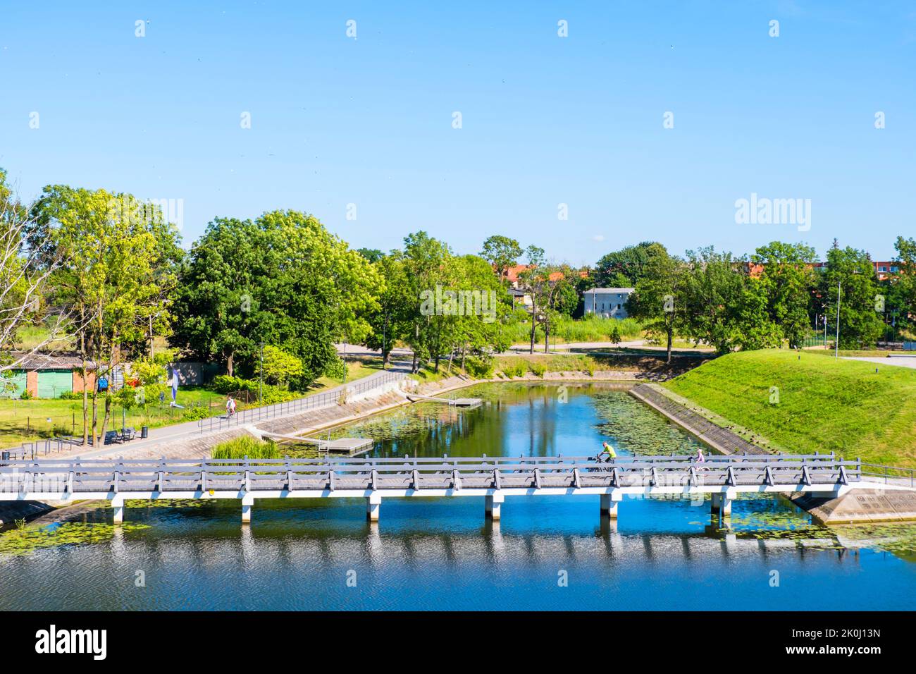 Blick auf Jonas Hill, Klaipeda, Litauen Stockfoto