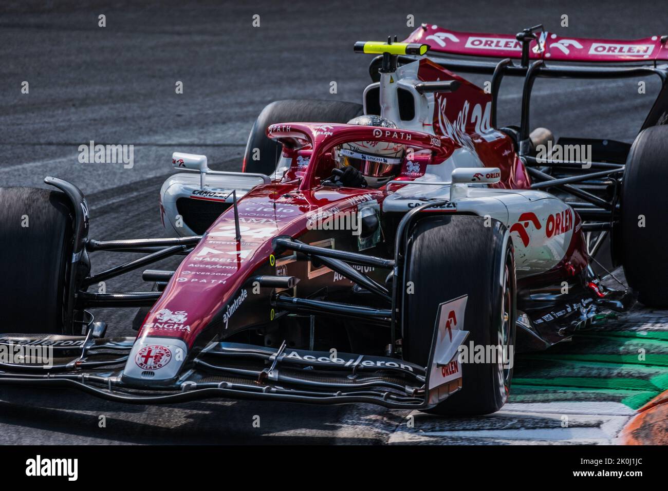 MONZA, Italien, 09. September 2022;#24, Guanyu ZHOU, CHN, Alfa Romeo Racing F1 Team, C42 , F065 Motor, während der Formel 1, F1, Großer Preis Von Italien, Gross Stockfoto