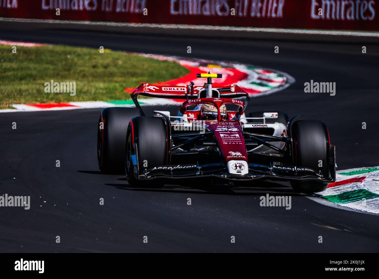 MONZA, Italien, 10. September 2022;#24, Guanyu ZHOU, CHN, Alfa Romeo Racing F1 Team, C42 , F065 Motor, während der Formel 1, F1, Großer Preis Von Italien, Gross Stockfoto