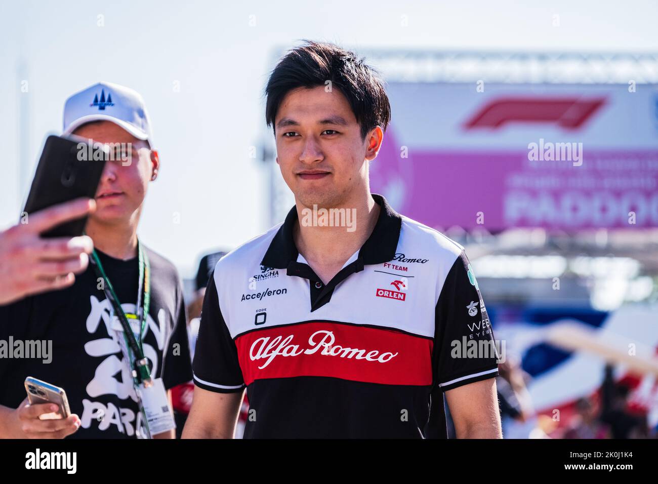 MONZA, Italien, 11. September 2022;#24, Guanyu ZHOU, CHN, Alfa Romeo Racing F1 Team, C42 , F065 Motor, während der Formel 1, F1, Großer Preis Von Italien, Gross Stockfoto