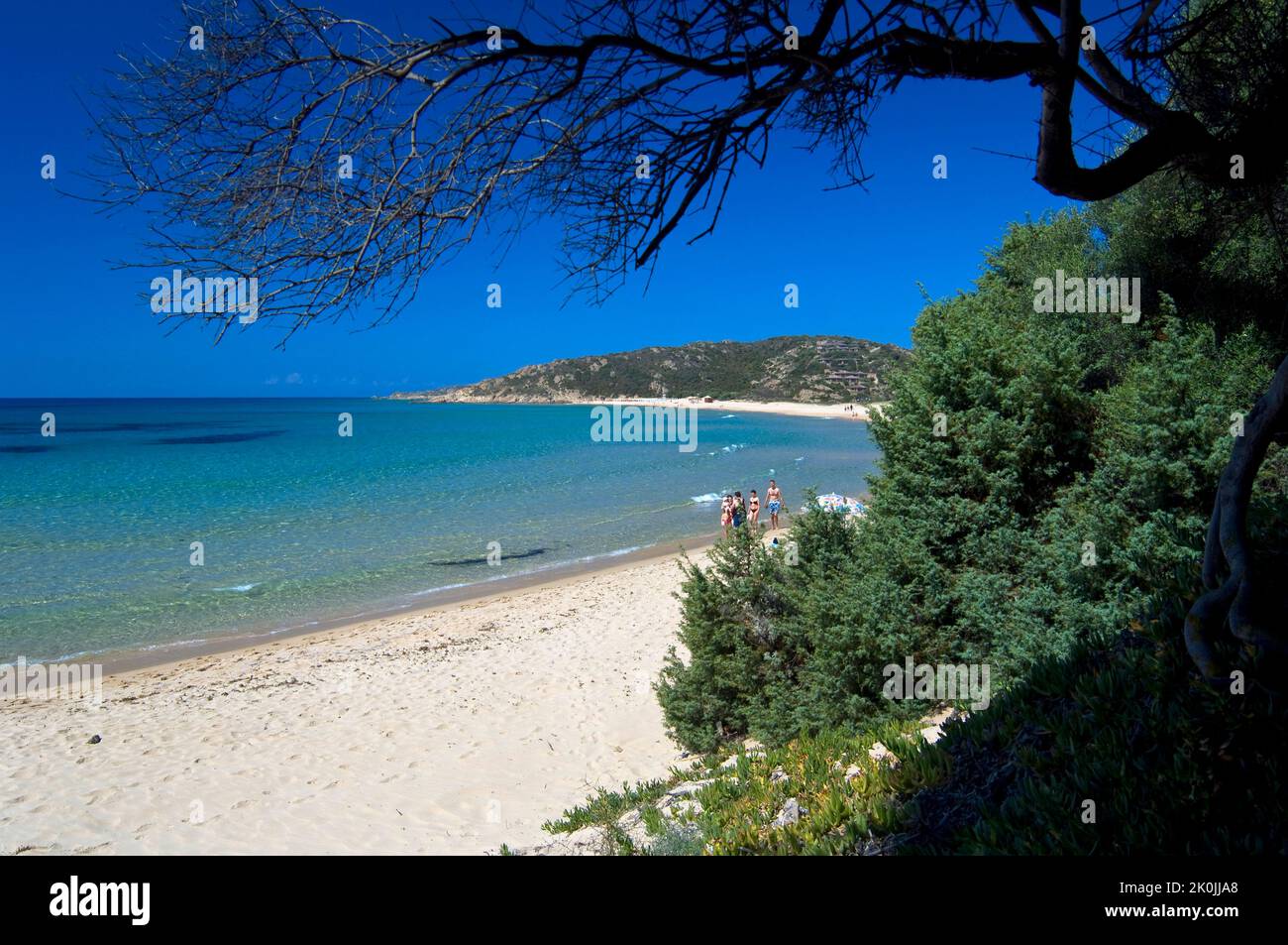 Campana Strand, Chia, Domus de Maria, Sardinien, Italien Stockfoto