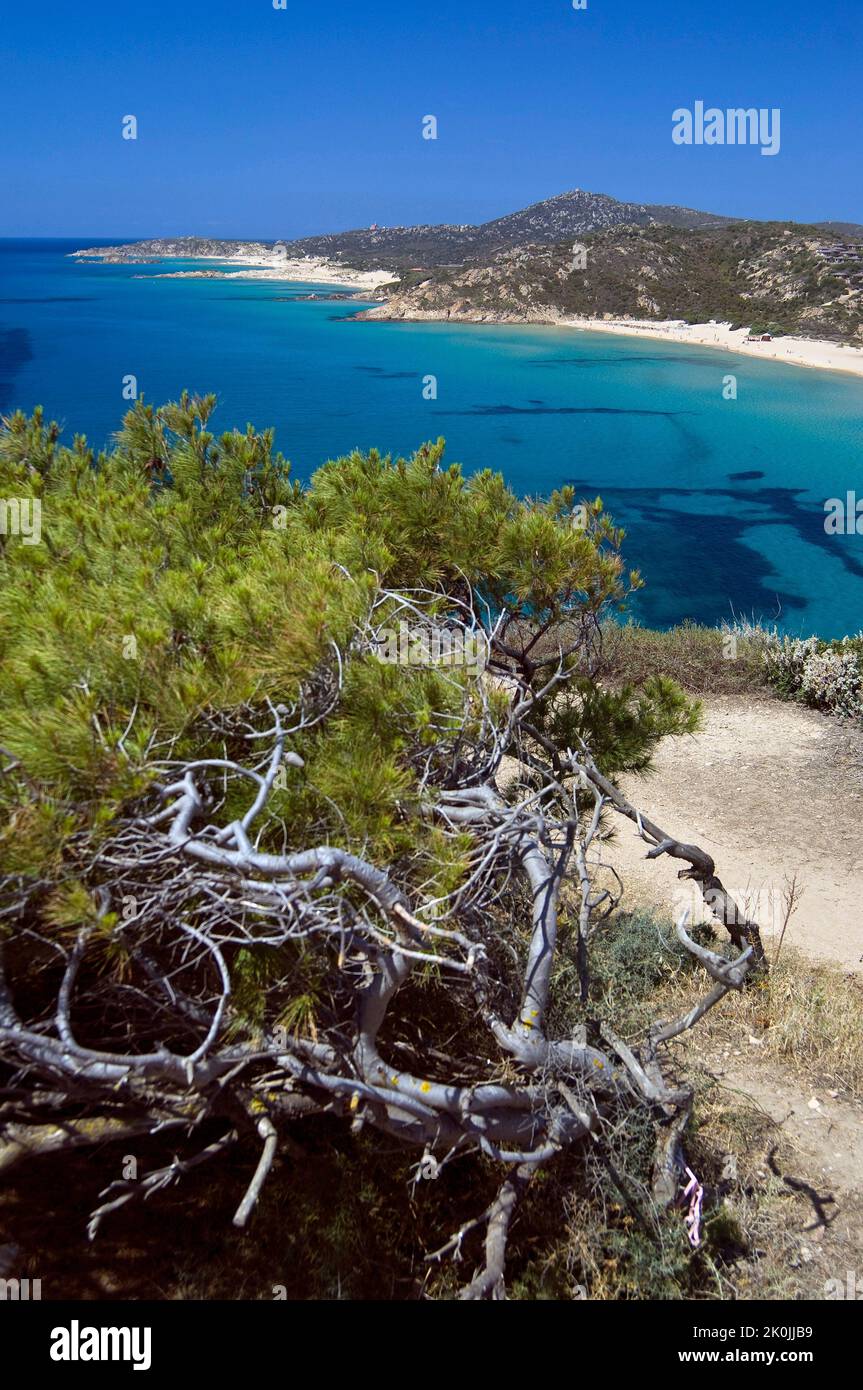 Küste, Chia, Domus de Maria, Sardinien, Italien Stockfoto