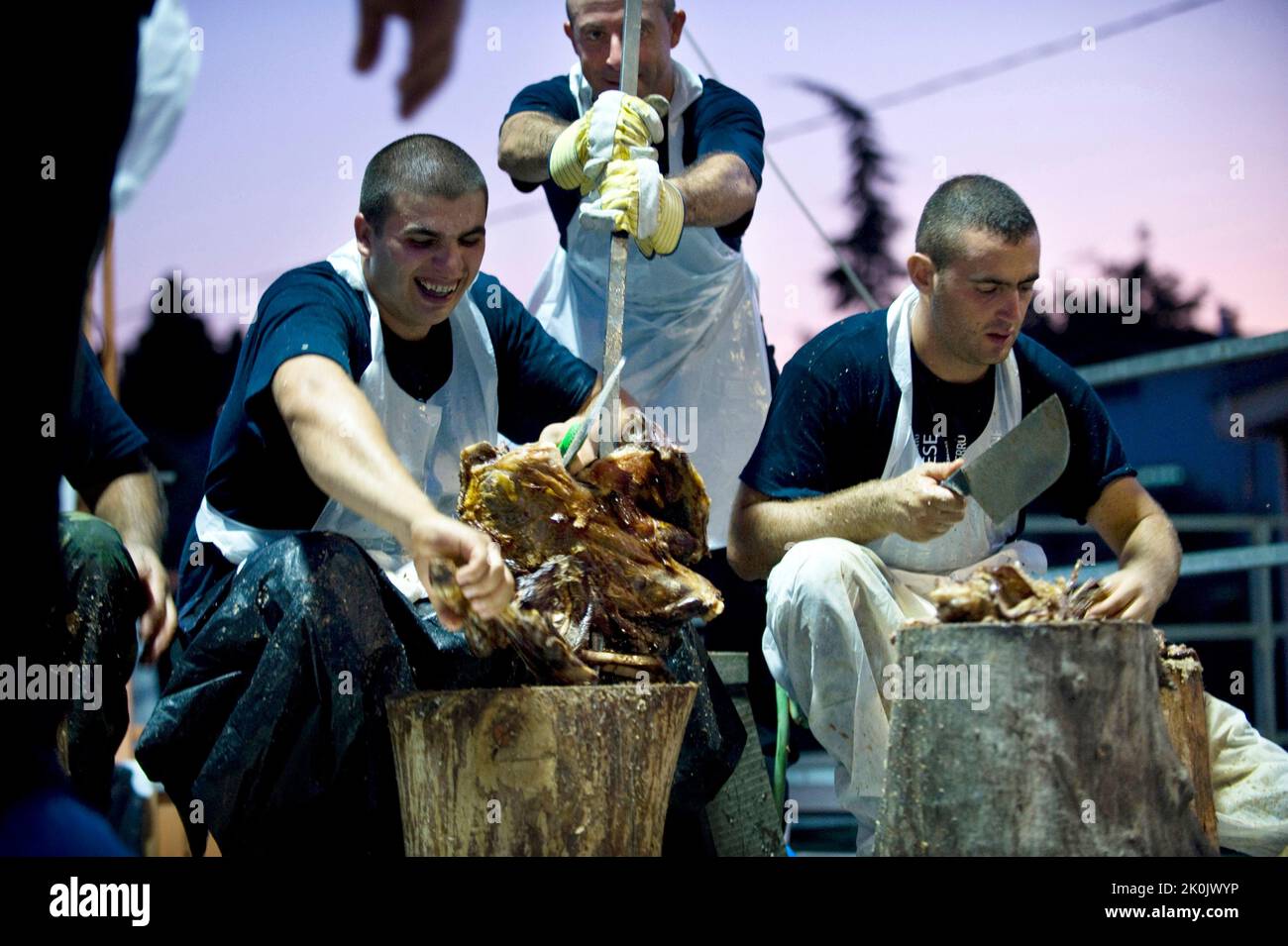 Fest der Ziege, Sagra della capra, Santa Maria Navarrese, Baunei, Ogliastra, Sardinien, Italien Stockfoto