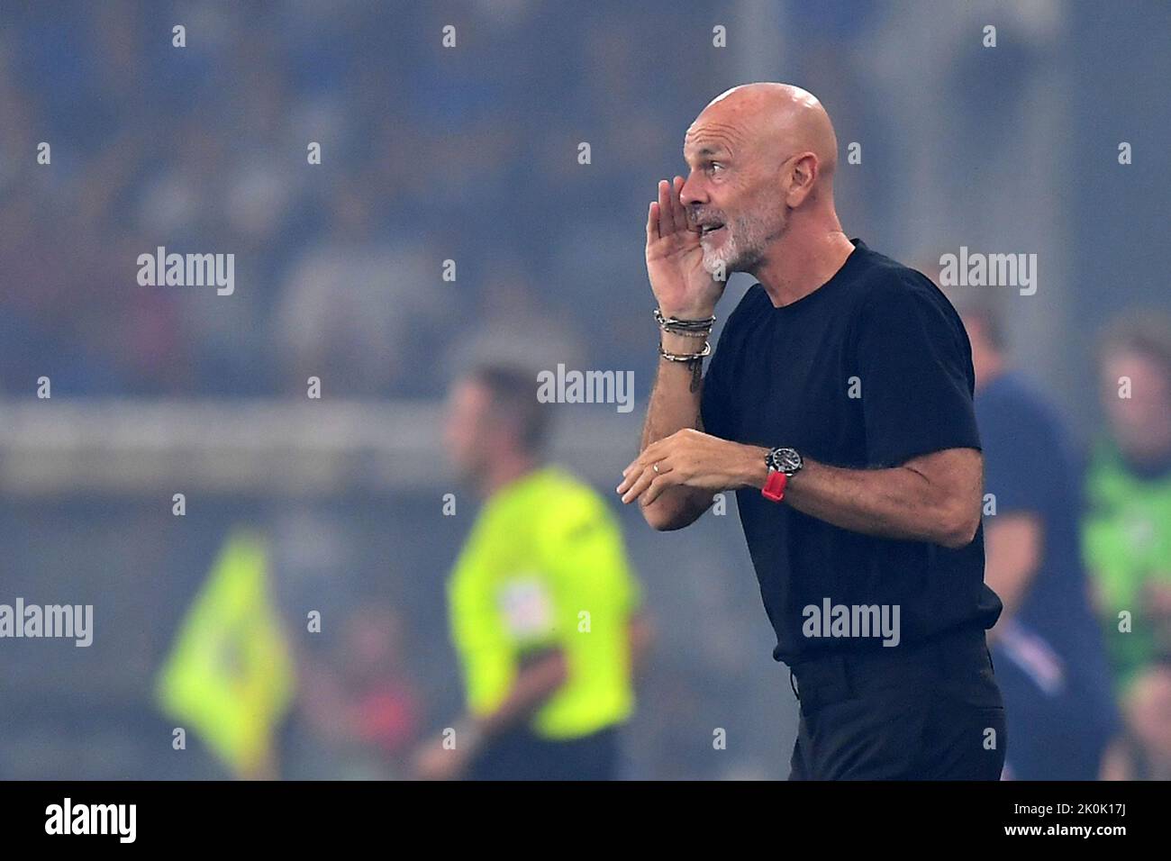 Foto Tano Pecoraro/LaPresse 10 Settembre 2022 - Genova, Italia Sport, Calcio Sampdoria vs Milan - Campionato italiano di calcio Serie A Tim 2022/2023 - Stadio Luigi Ferraris Nella foto: pioli Photo Tano Pecoraro/LaPresse 10. September 2022 - Genua, Italien Sport, Fußball Sampdoria vs Milan - Italienische Serie A Fußball-Meisterschaft 2022/2023 - Luigi Ferraris Stadion auf dem Foto: pioli Stockfoto