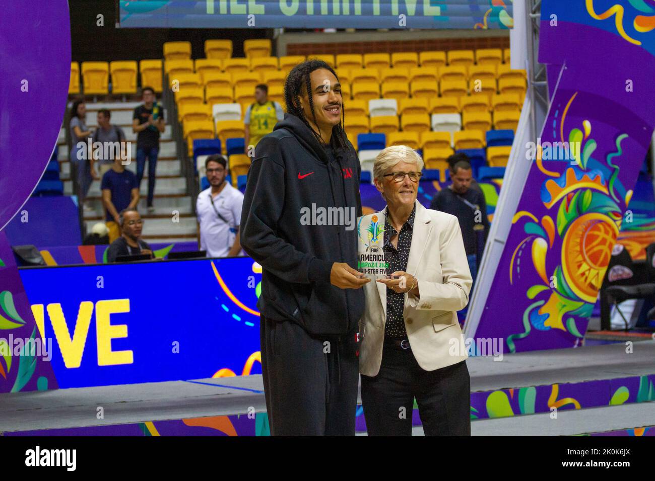 Recife, Brasilien. 11. September 2022. Argentinien schlägt Brasilien 75 x 73 und ist Champion des America Cup der Männer, Americup FIBA 2022, der im Geraldo Magalhães Gym, bekannt als Geraldão Gym, in Recife (PE) ausgetragen wird.Quelle: Marcelino Luis/FotoArena/Alamy Live News Stockfoto