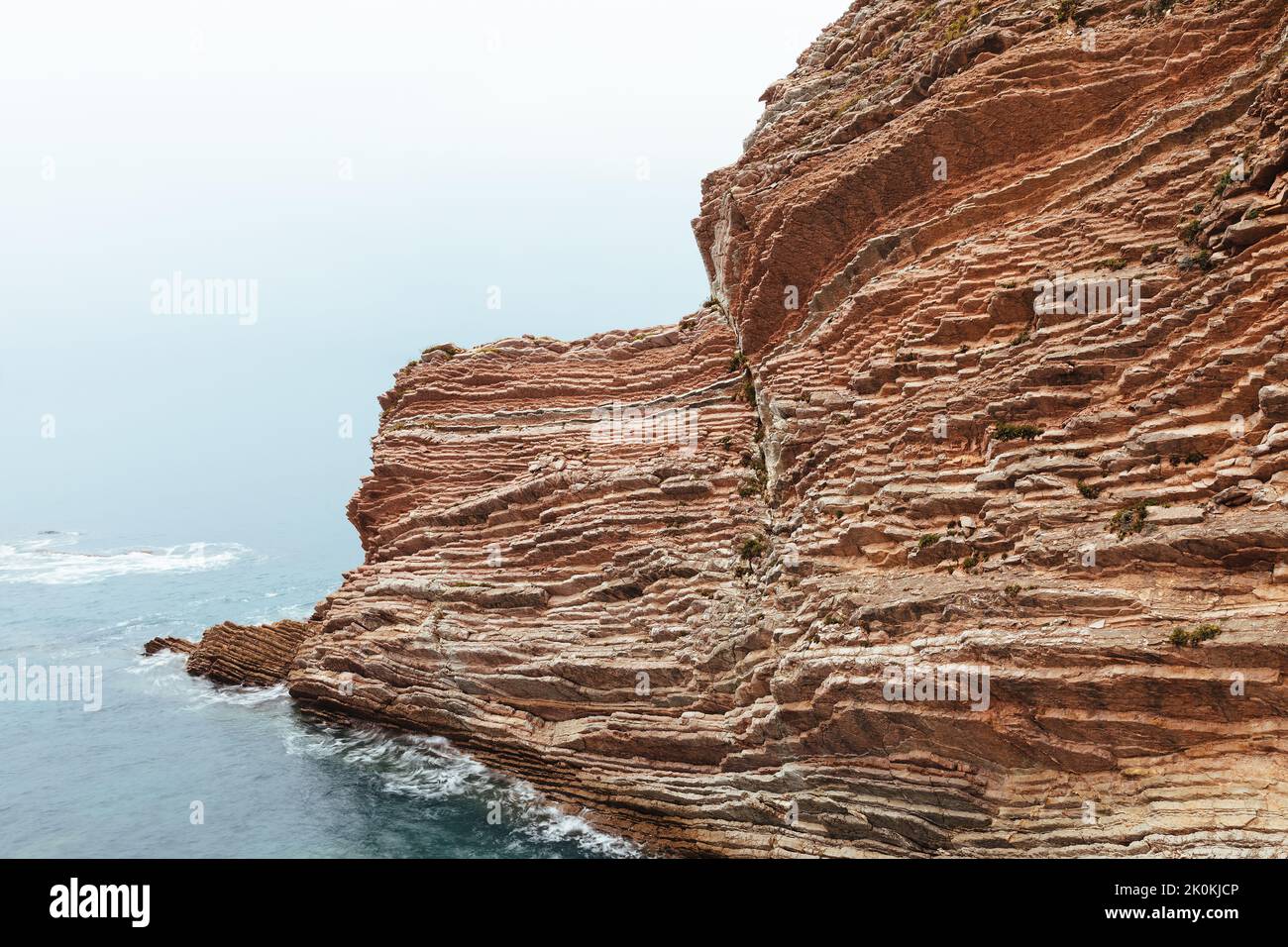 Felsenlandschaft der Küste von Zumaia Stockfoto