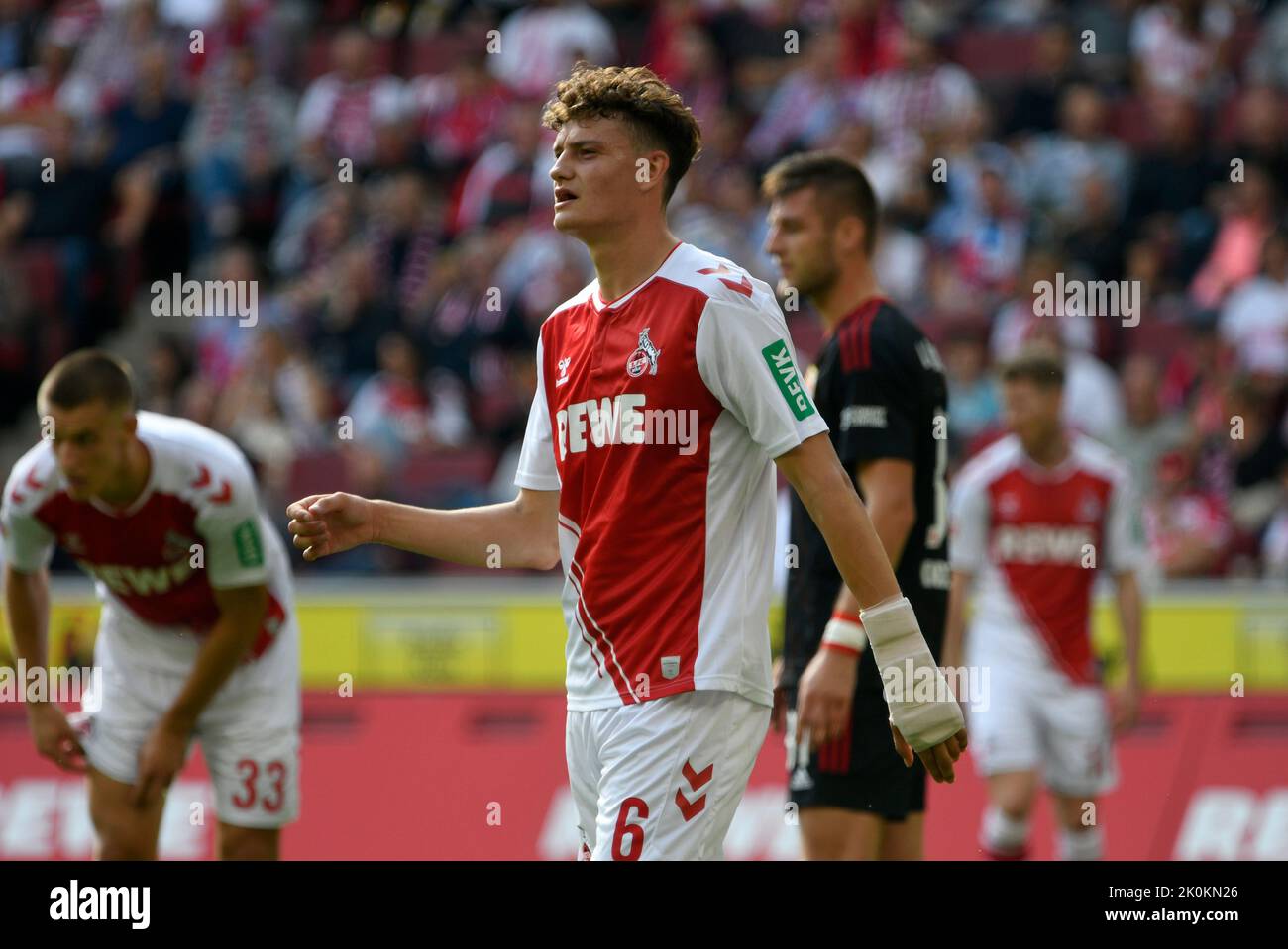 RheinEnergie Stadion Köln Deutschland, 11,9.2022, Fußball: Bundesliga-Saison 2022/23, Spieltag 6, 1.FC Köln (KOE) gegen FC Union Berlin (FCU) – Eric Martel (KOE) Stockfoto