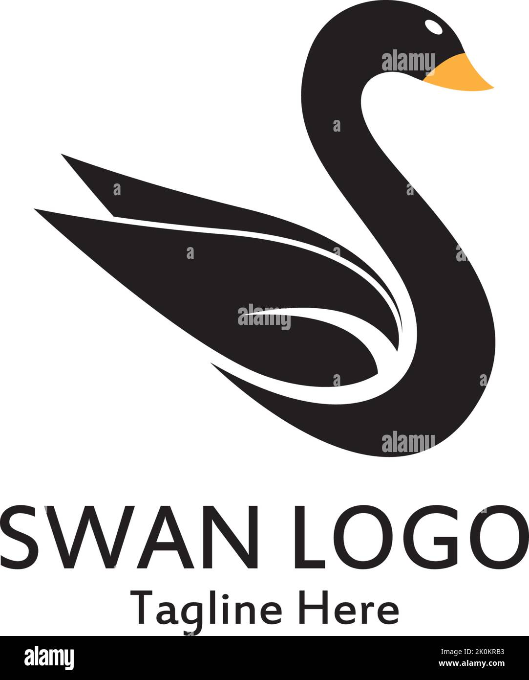 Swan Logo einfache Symbol Vorlage Vektor Illustration kreative Design Stock Vektor