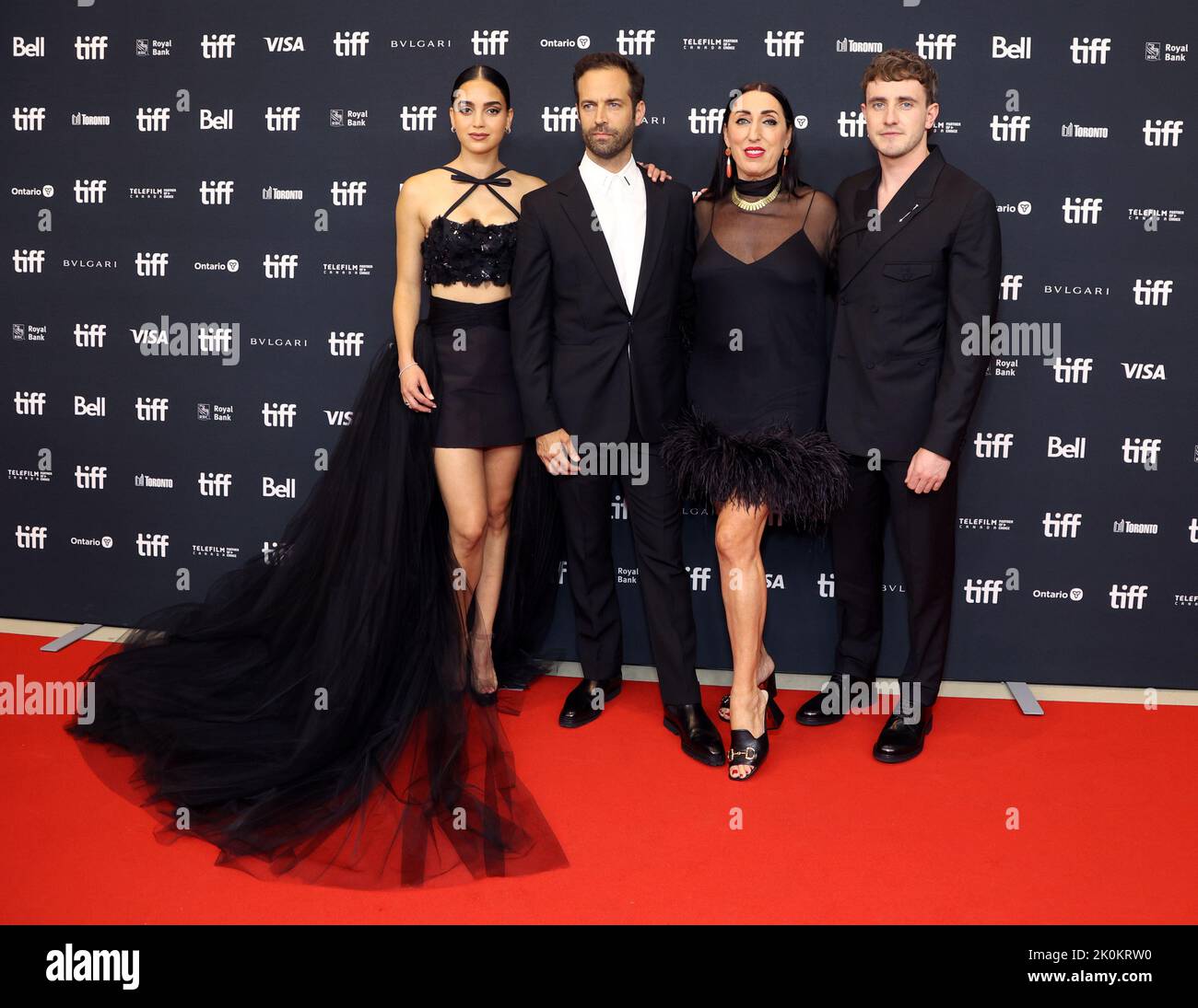 Rossy de Palma, Melissa Barrera, Benjamin Millepied und Paul Mescal kommen zur Premiere von Carmen während des Toronto International Film Festival 2022, das am 11. September 2022 im TIFF Bell Lightbox in Toronto, Kanada, stattfand © JPA / AFF-USA.COM Stockfoto