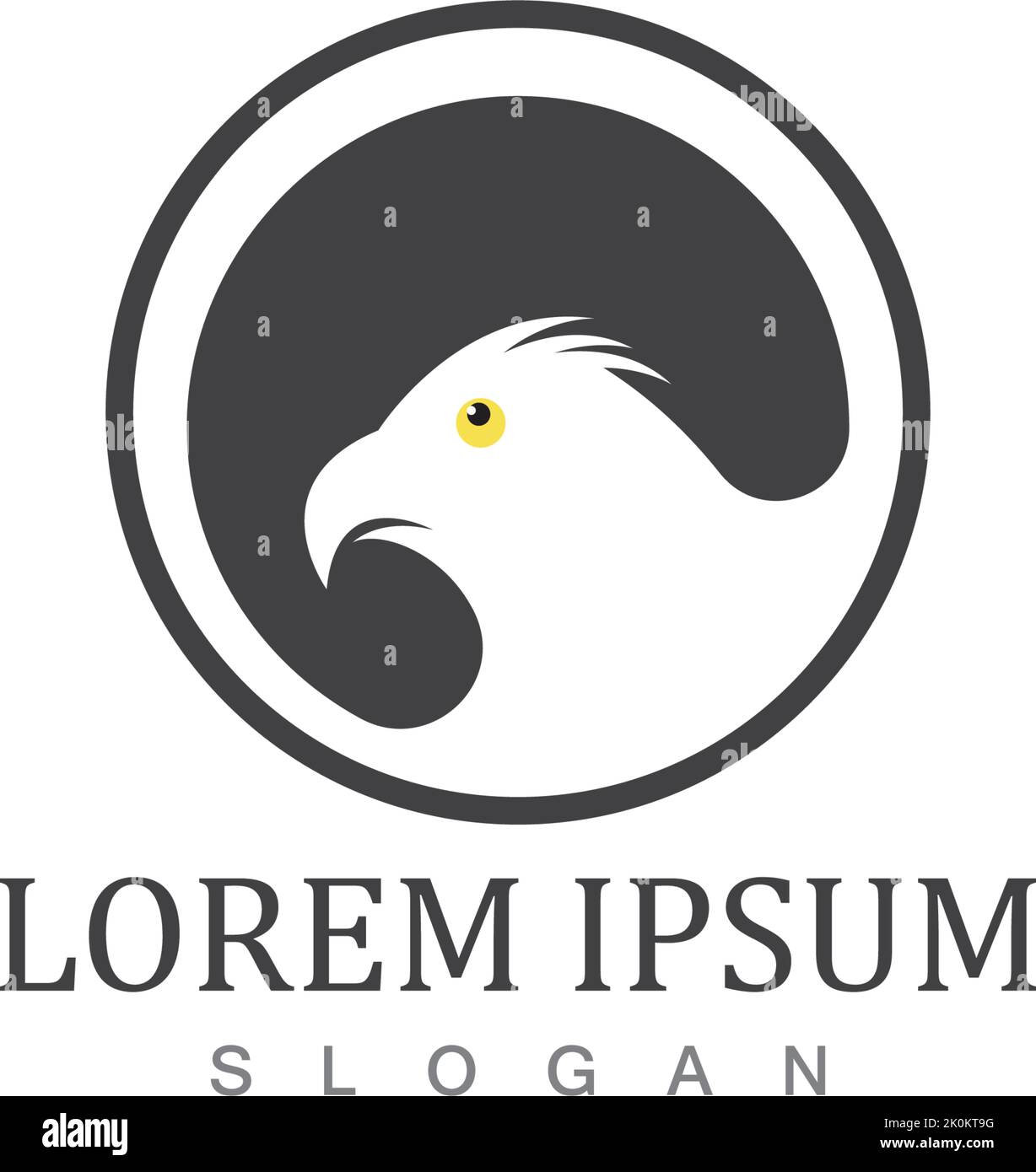 Falcon Eagle Bird Logo Vorlage Vektor Illustration Design Stock Vektor