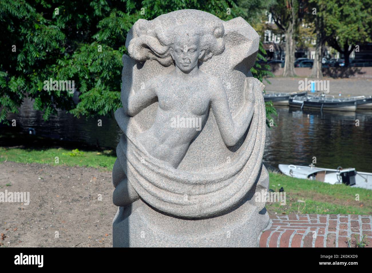 Statue Muze In Amsterdam, Niederlande 11-9-2022 Stockfoto