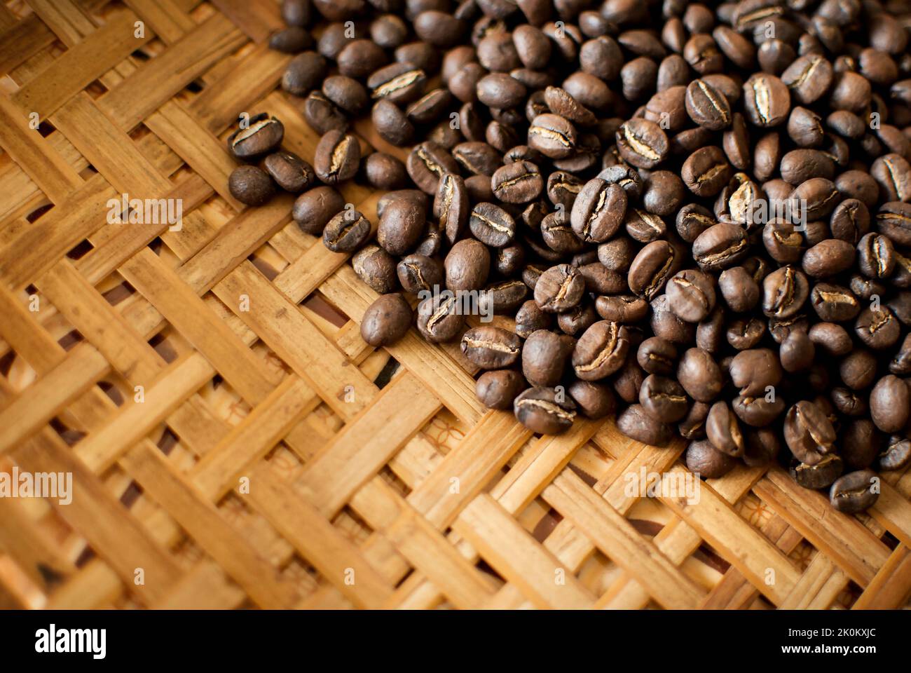 Gerösteter Kintamani Arabica-Kaffee Stockfoto