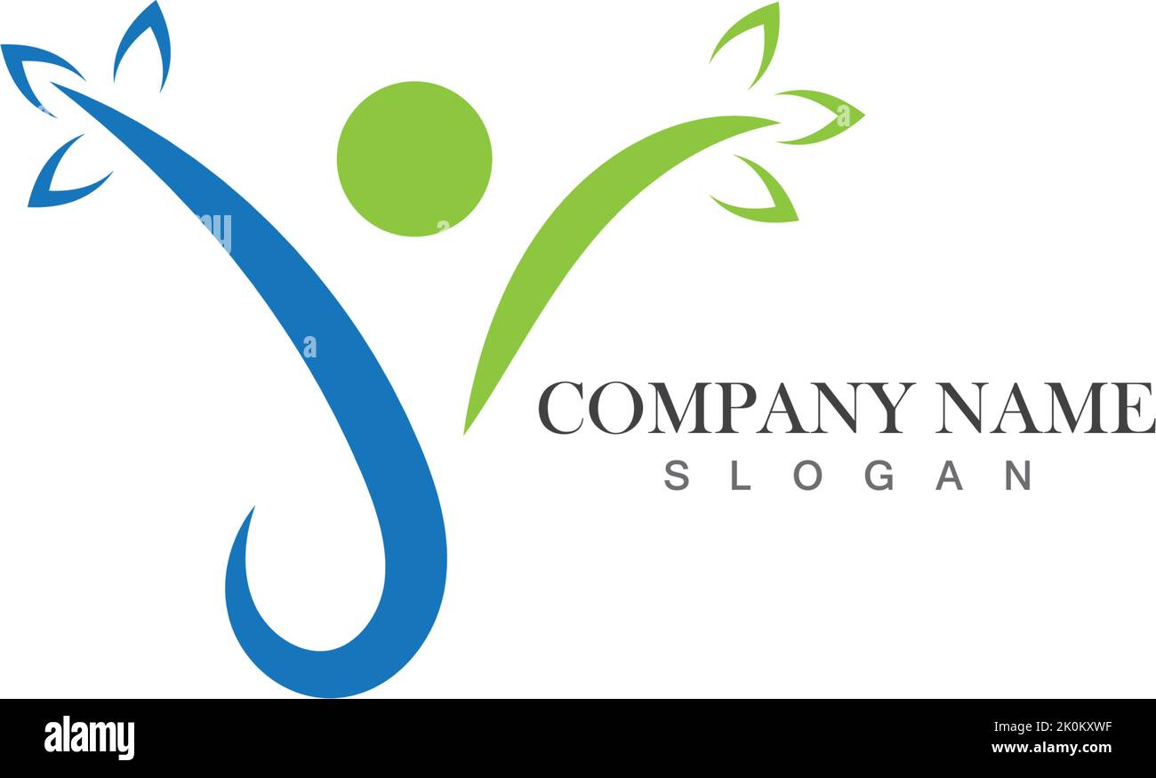 Gesundes Leben Logo Vorlage Vektor icon Stock Vektor