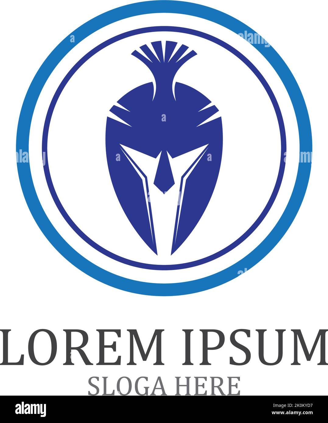 spartan Logo schwarz Gladiator und Vektor Design Helm und Kopf Stock Vektor