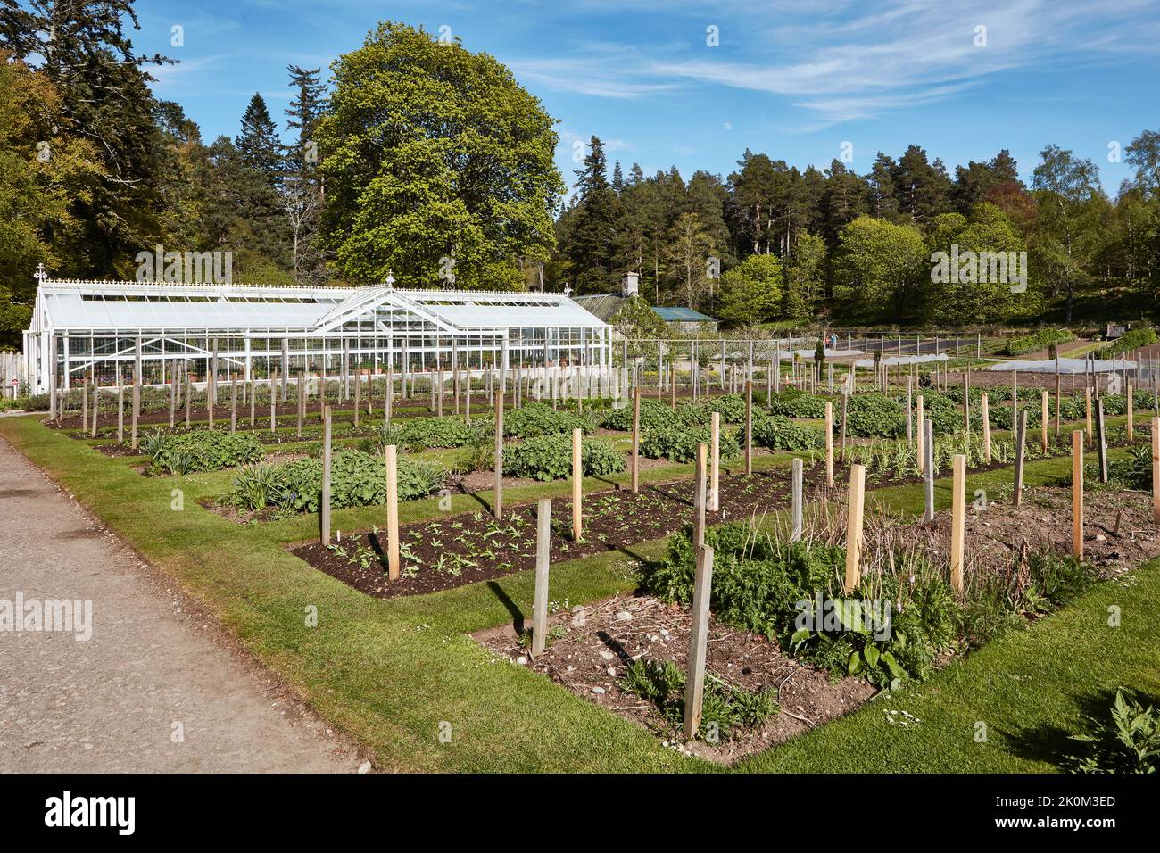 Schottland, Balmoral, Balmoral Castle, 2019, Mai, 14: Die Gärten von Balmoral Castle, Royal Deeside, Schottland. Stockfoto