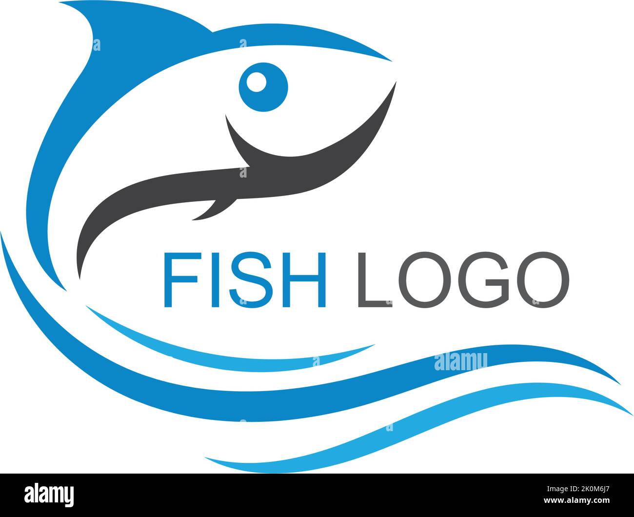 Fisch logo Vorlage. Kreative vektor Symbol der Fishing Club oder online Stock Vektor