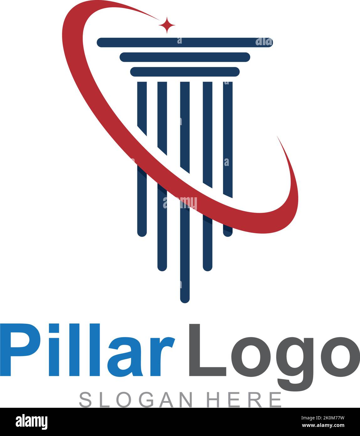 Säulen-Logo-Vorlage, Symbol für die Darstellung von Säulen-Vektorgrafiken Stock Vektor