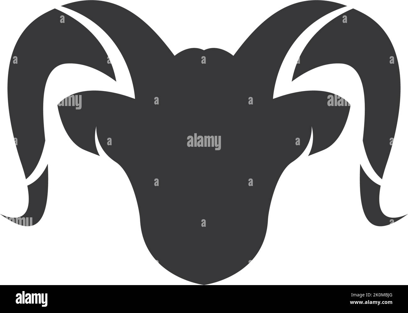 RAM Horns Vector Logo Icons Vorlage Stock Vektor