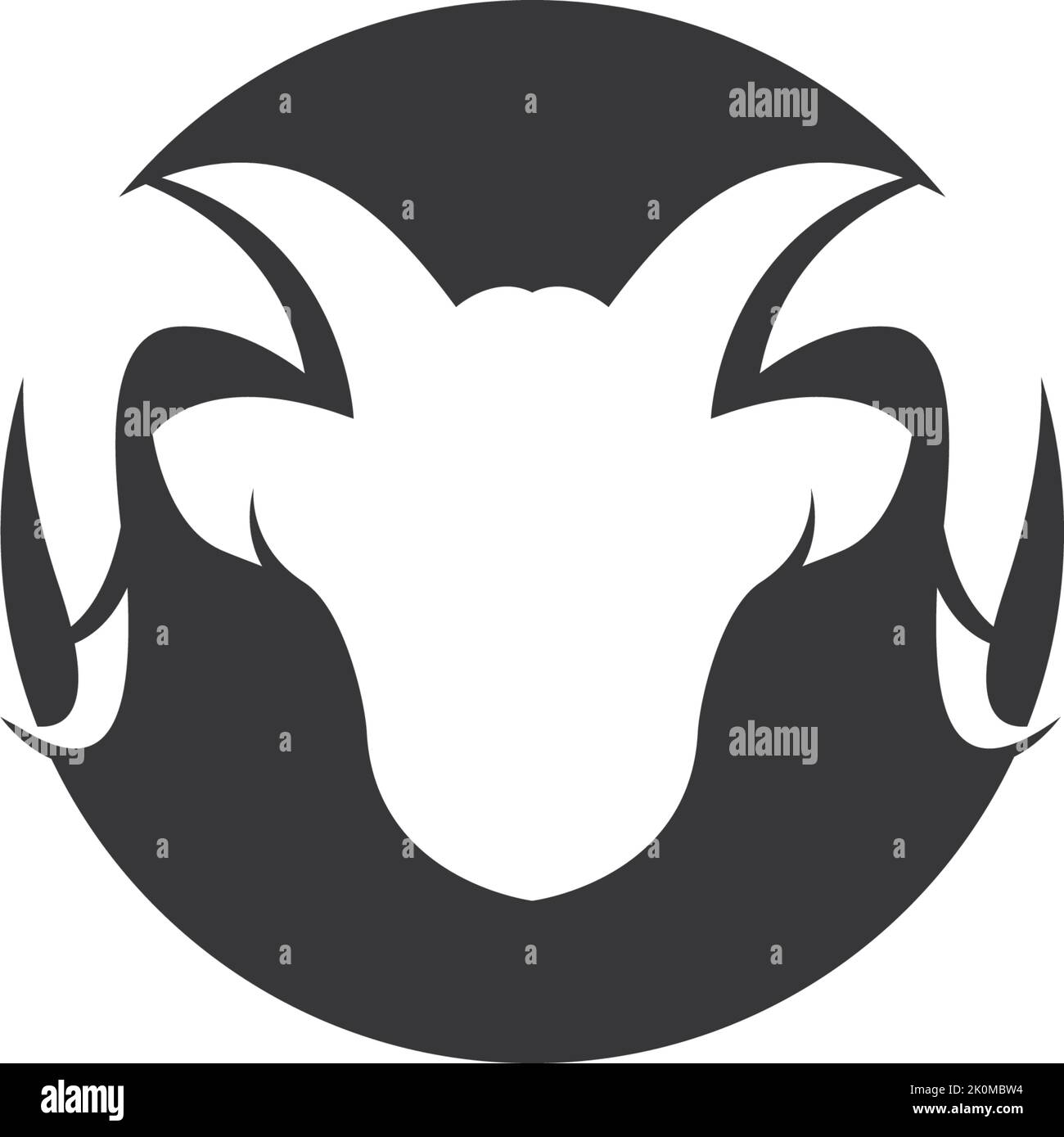 RAM Horns Vector Logo Icons Vorlage Stock Vektor