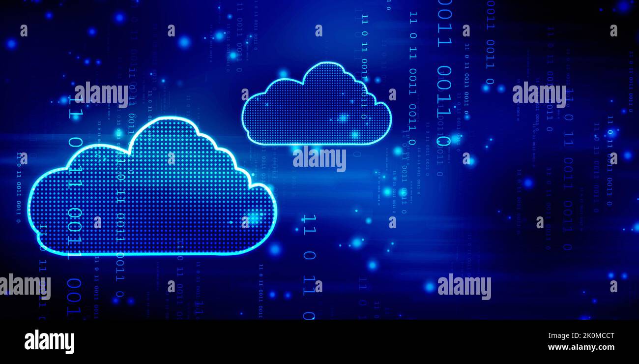 2D Rendering-Technologie Cloud Computing Stockfoto