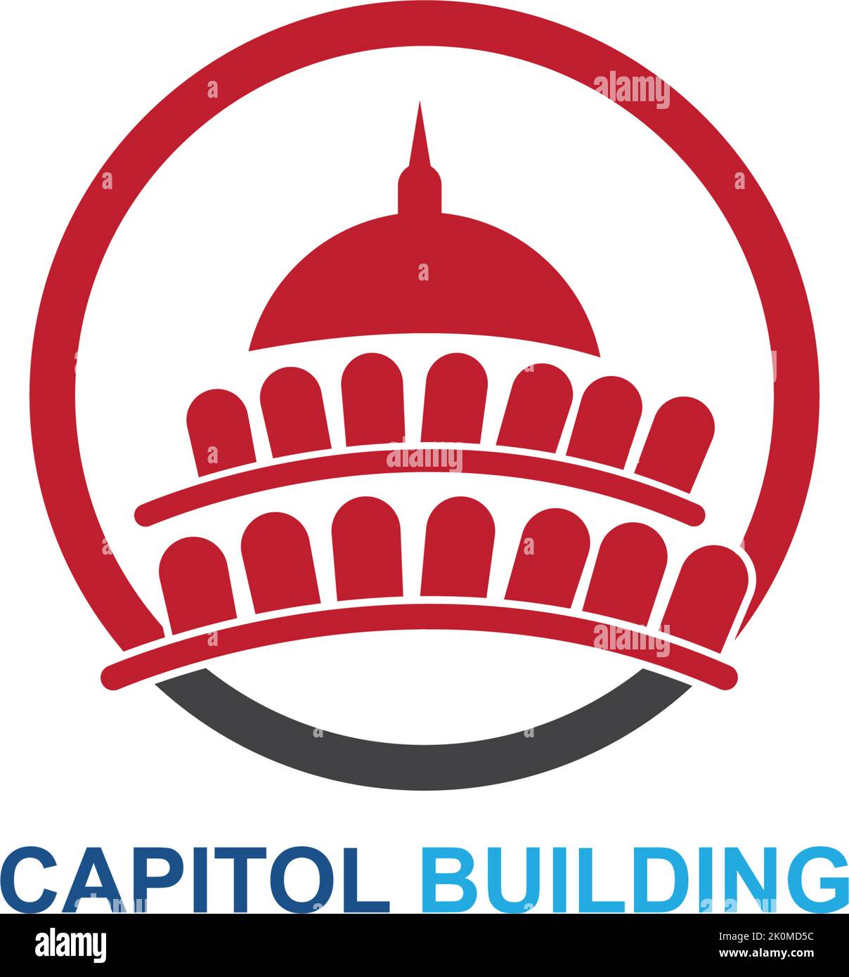 capitol Gebäude Logo Design Vektor-Symbol Stock Vektor