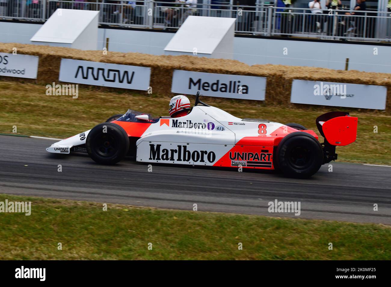 Mark Higson, McLaren Cosworth MP4-1, Grand-Prix-Größen, Grand-Prix-Autos aus den rein fossilen Brennstoffen angetrieben mechanisch basierten Mitte der fünfziger Jahre Racer bis t Stockfoto