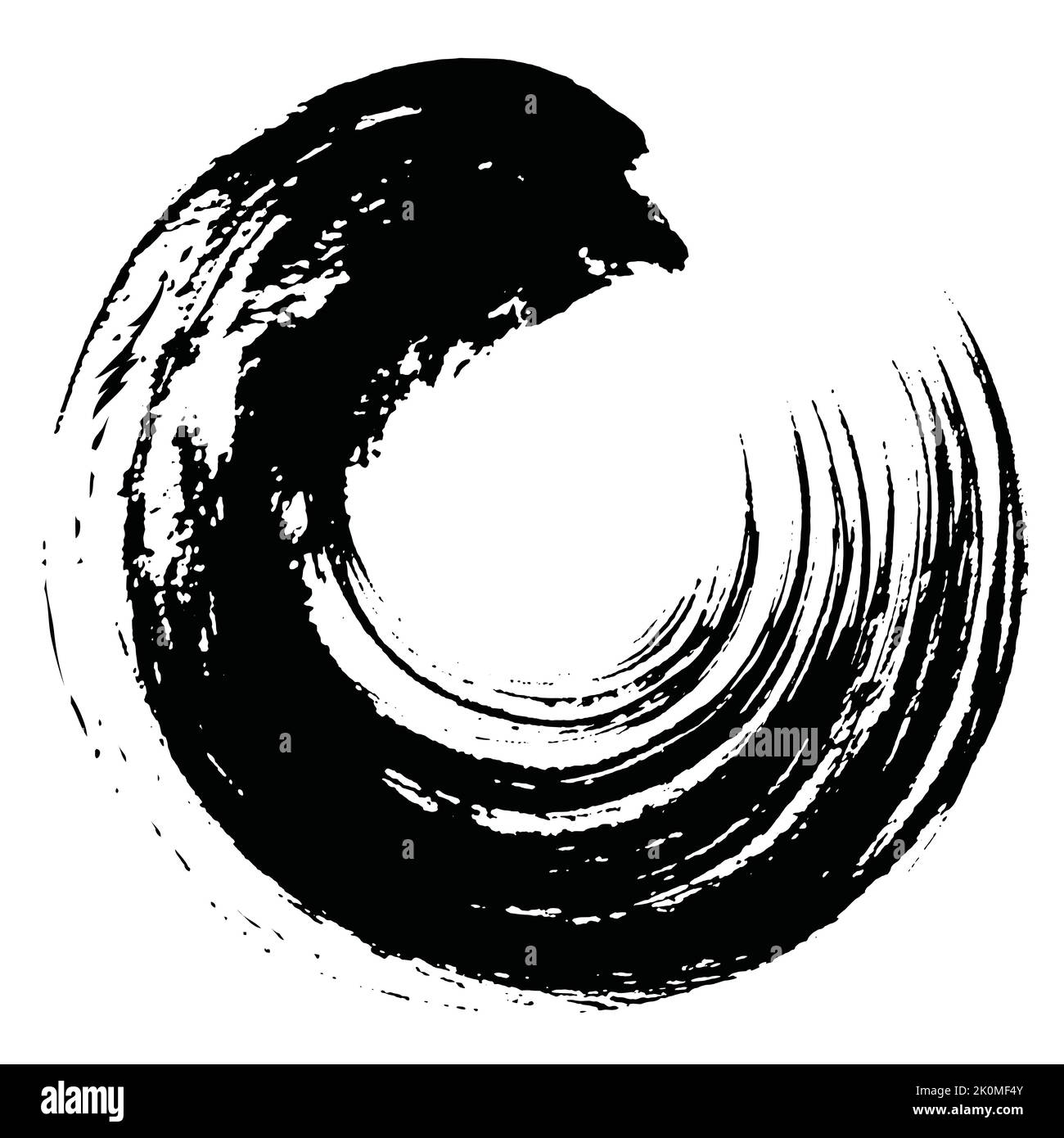 Enso Zen Circle Pinselstriche Stock Vektor