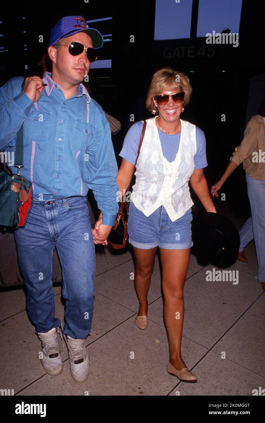 Garth Brooks und seine Frau Sandy um die 1990er Jahre Kredit: Ralph Dominguez/MediaPunch Stockfoto