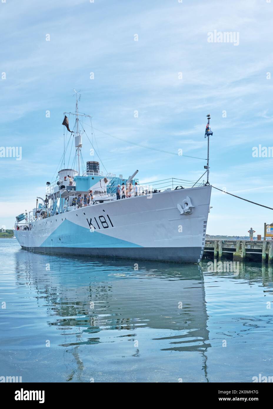 Die 1941 in Auftrag gegebene HMCS Sackville ist eine Korvette der Blumenklasse, die der Royal Canadian Navy diente. Sie ist heute ein Museumsschiff in Halifax N Stockfoto