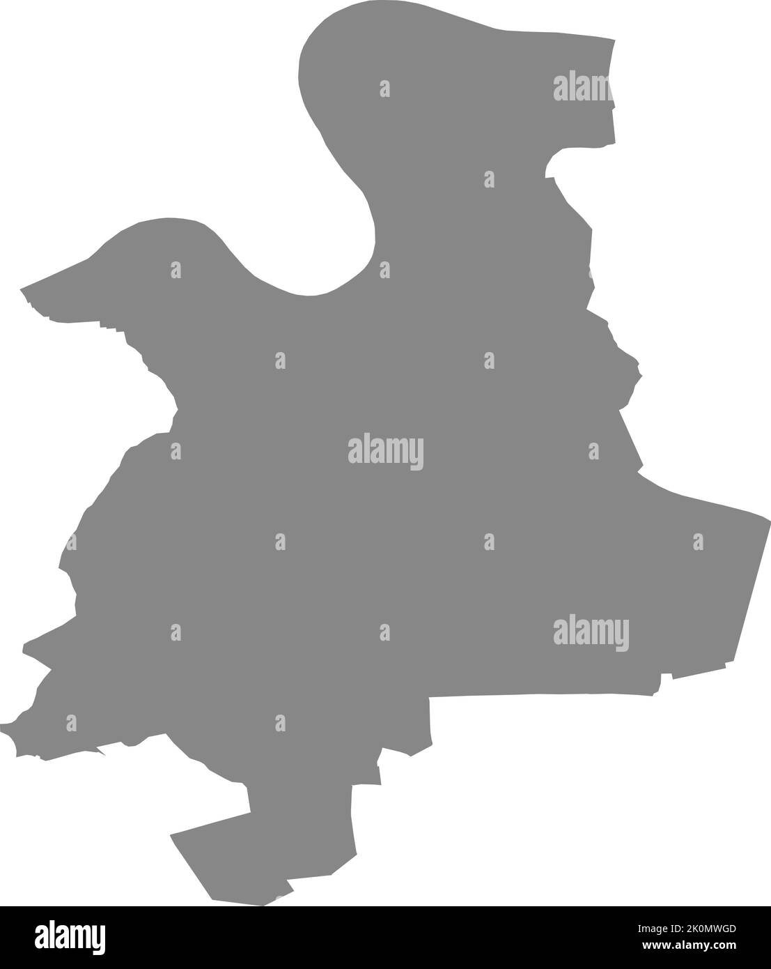 Graue Karte von OFFENBACH AM MAIN, DEUTSCHLAND Stock Vektor