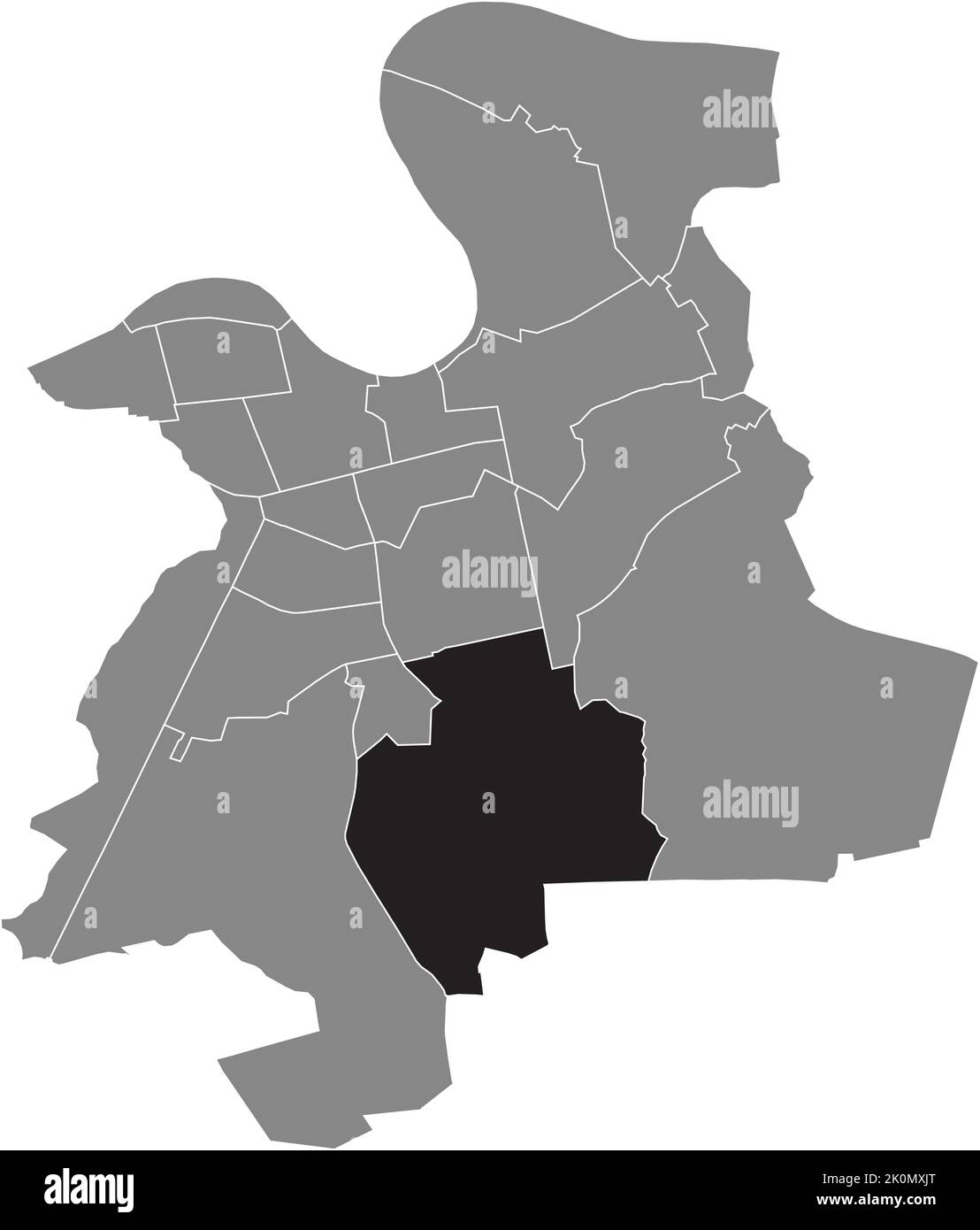 Lageplan des BEZIRKS TEMPELSEE, OFFENBACH AM MAIN Stock Vektor