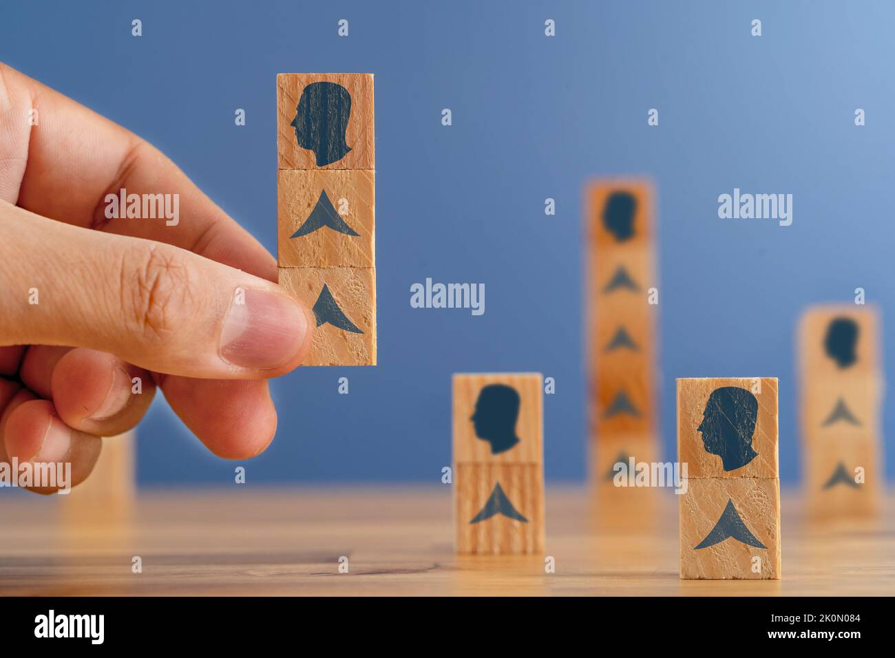 Konzept von Angel Investor und Team Management. Stockfoto