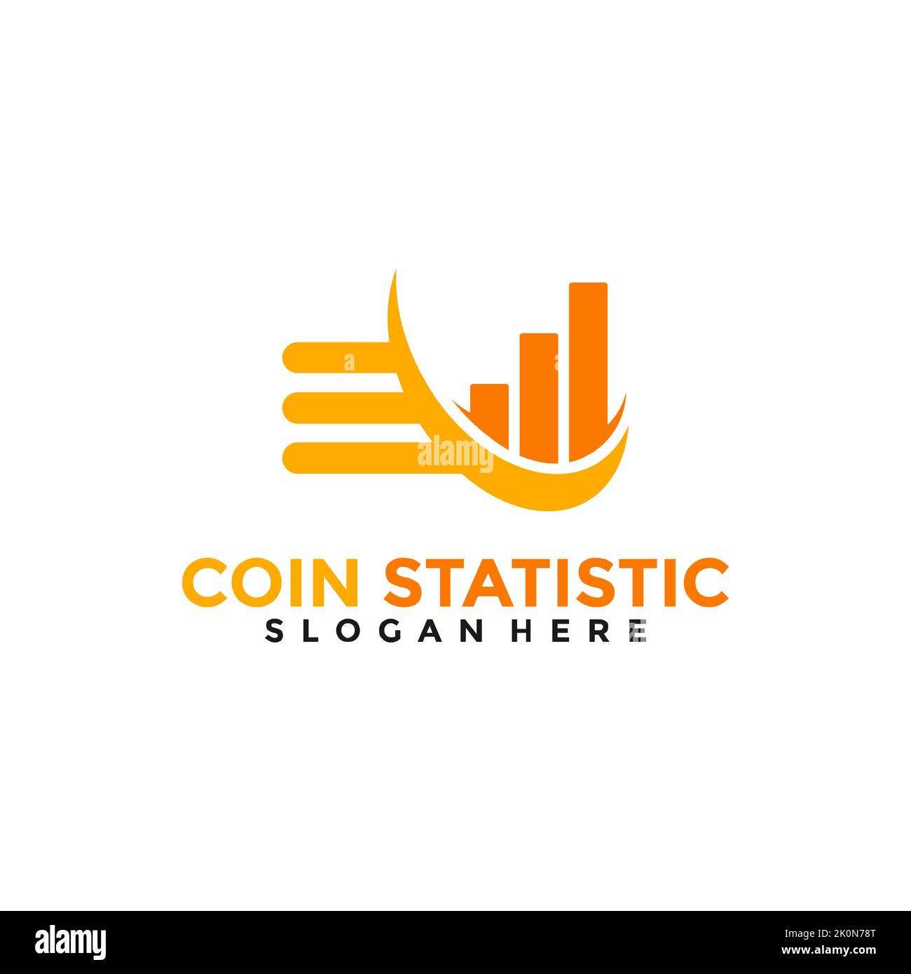 Münzstatistik Logo-Vektor. Investment-Logo. Design Der Logo-Vorlage Für Creative Finance. Stock Vektor