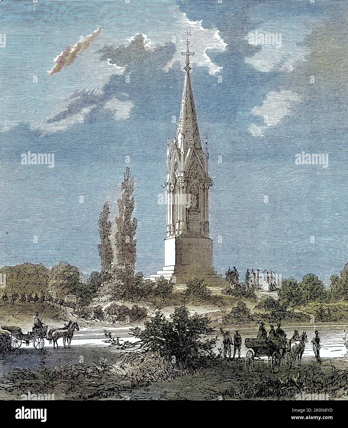 Denkmal zur Erinnerung an die Schlacht von Aschaffenburg, Gefecht des