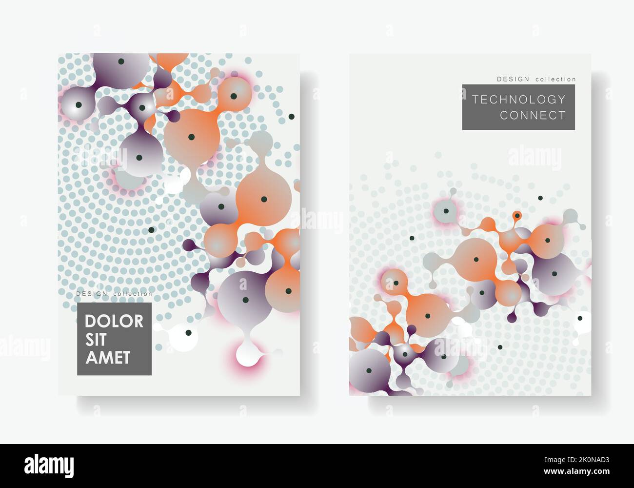 Abstrakter Vektorhintergrund. Design molekularer medizinischer Atoms. Wissenschaft Medizin Illustration Konzept Stock Vektor