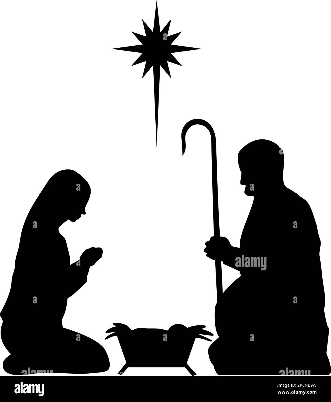 vektor-Illustration der Krippe, Weihnachten Hintergrund Stock Vektor