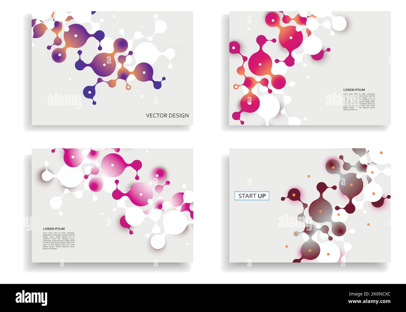 Abstrakter Vektorhintergrund. Design molekularer medizinischer Atoms. Wissenschaft Medizin Illustration Konzept Stock Vektor