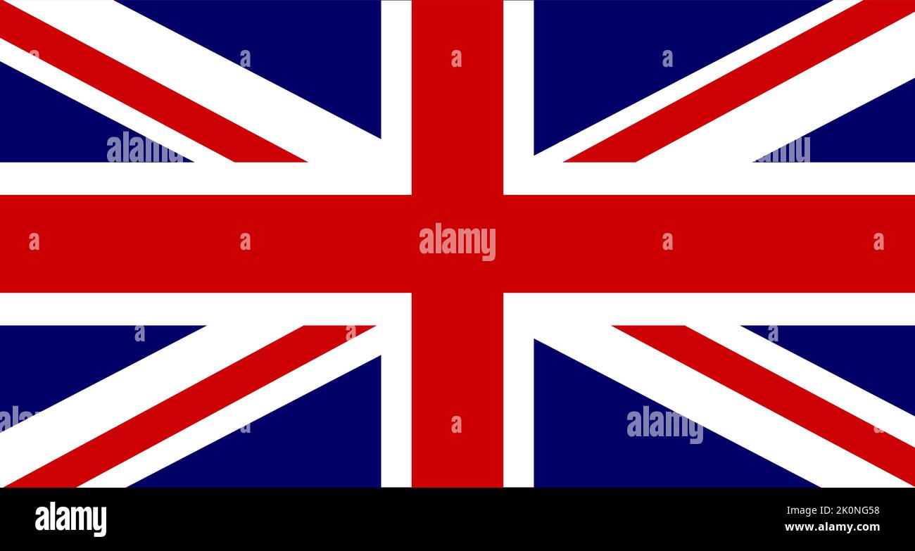 Vereinigtes Königreich National Flag - UK Flag Vector eps Datei - London, uk, Flag Vector blau weiß rot Streifen. Stock Vektor