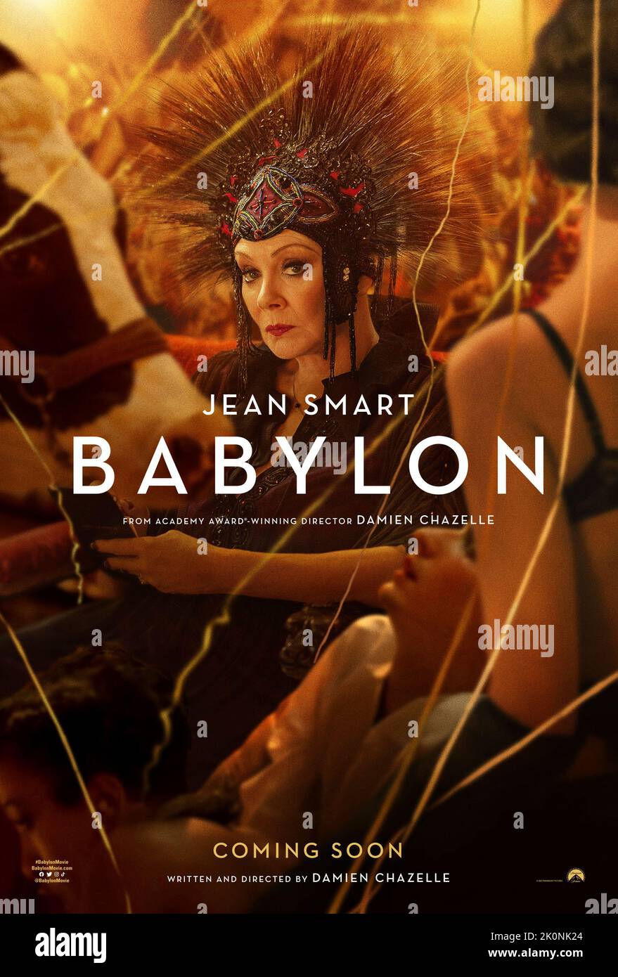 VERÖFFENTLICHUNGSDATUM: 6. Januar 2023. TITEL: Babylon. STUDIO: Paramount Pictures. REGIE: Damien Chazelle. HANDLUNG: In Hollywood während des Übergangs von Stummfilmen zu Talkies, mit Fokus auf eine Mischung aus historischen und fiktionalen Charakteren. MIT Jean SMART als Elinor St. John. (Kreditbild: © Paramount Pictures/Entertainment Pictures) Stockfoto