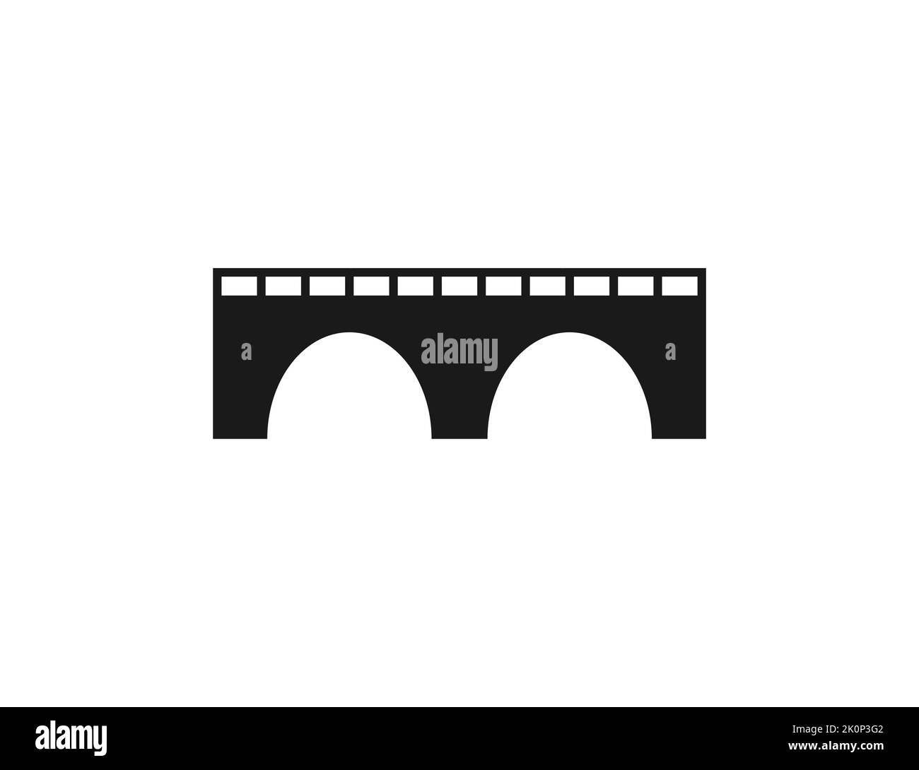 Vektorgrafik. Symbol für Brückenbau Stock Vektor