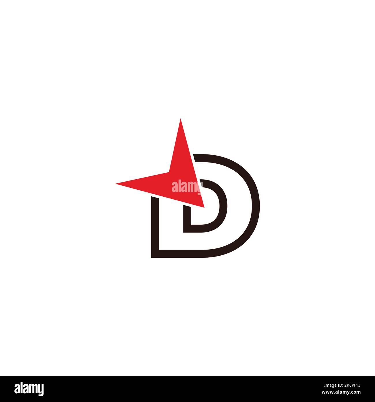 Buchstabe d Klicken Cursor Symbol Logo Vektor Stock Vektor