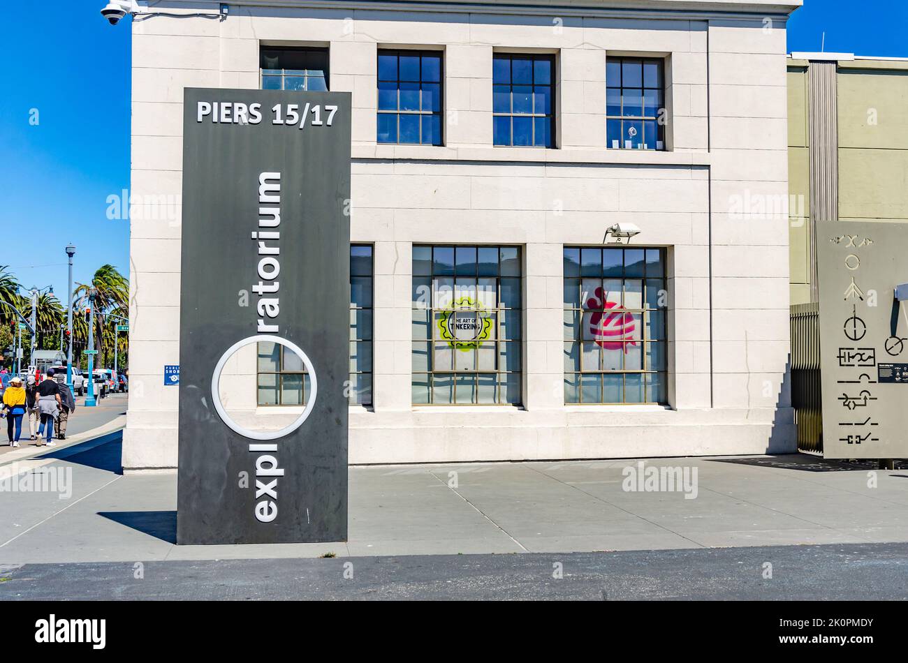 Das Exploratorium am Pier 15/17 ist ein Wissenschafts- und Technologiemuseum in San Francisco, Kalifornien, USA Stockfoto