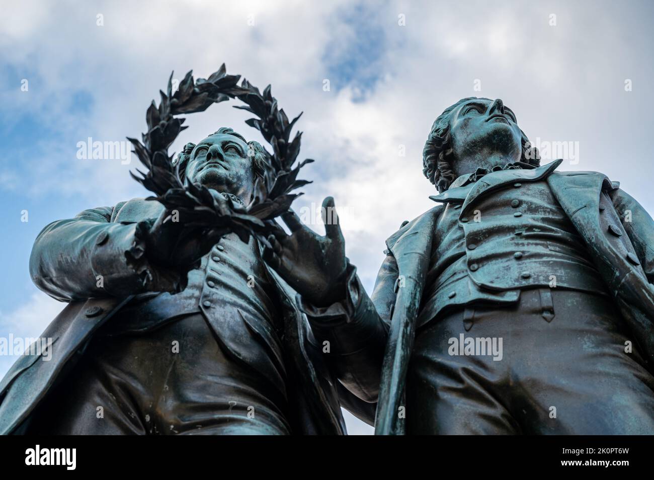 Goethe Und Schiller-Denkmal in Weimar Stockfoto