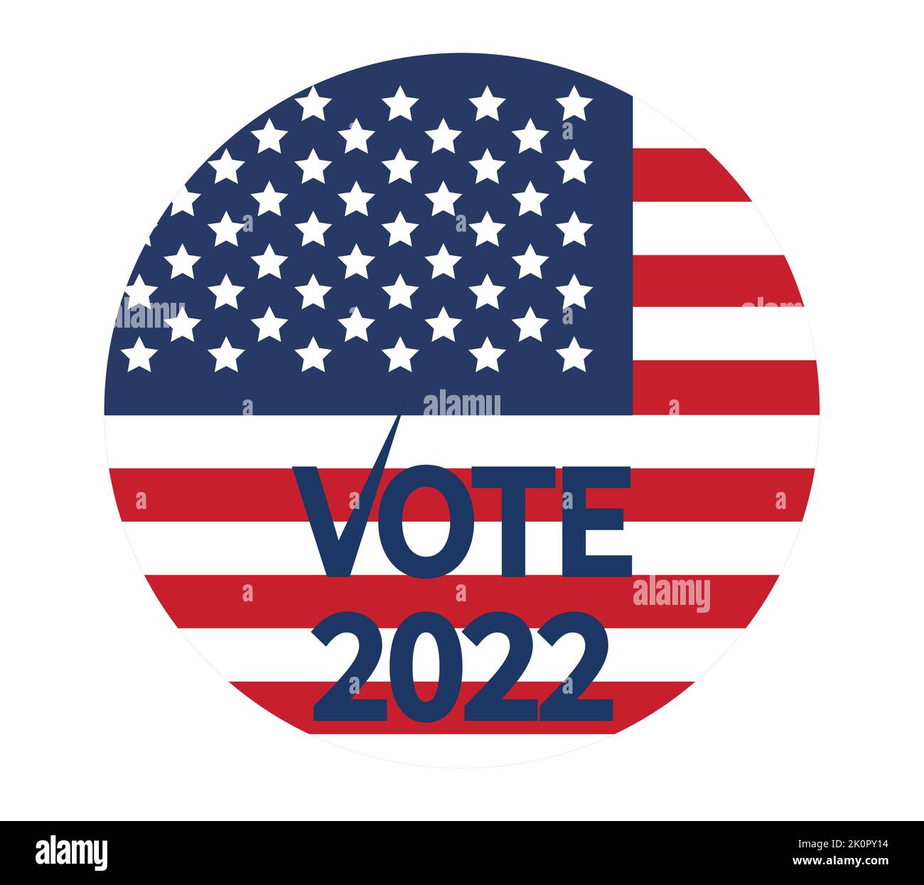 Tag der Zwischenwahlen. Stimme 2022 USA, Bannerdesign. Poster zur Wahl. Politischer Wahlkampf Stock Vektor